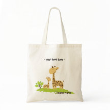 Niedliche Mama-u. Baby-Giraffen-grüne u. gelbe