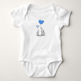 Niedliche Mama- und Baby-Elefanten Baby One Piece  Strampler