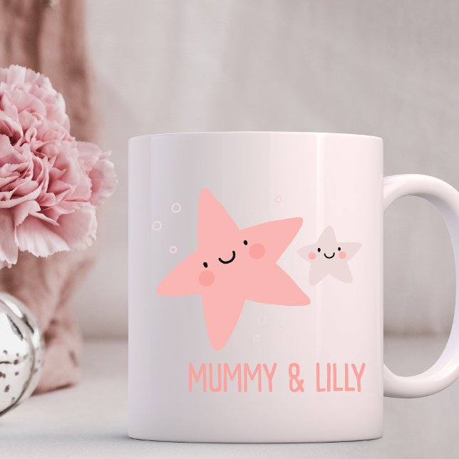 Niedliche Mama- und Babystare , Maßgeschneiderte K Kaffeetasse (Von Creator hochgeladen)