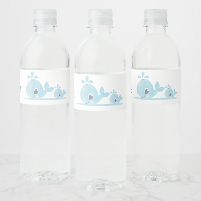 Niedliche Mama Whale Baby Whale Baby Dusche (Flaschen)