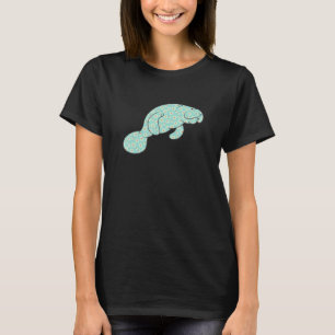 Niedliche Manatesee Kuh Daisy Blume Druck für Frau T-Shirt