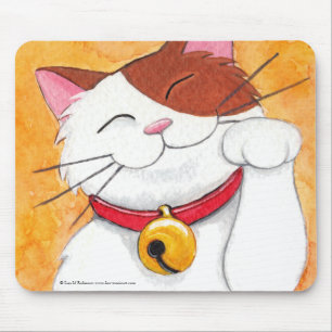 Niedliche Maneki Neko glückliche Kaliko-Katze Mousepad