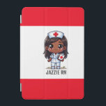 Niedliche Manga Black Nurse Brown Hair und Augen C iPad Mini Hülle<br><div class="desc">Diese Tablette Mini-Abdeckung für Krankenschwestern verfügt über eine niedliche Manga Black Krankenschwester mit braunem Haar und braunen Augen,  die eine Krankenschwester-Kappe trägt und mit einem Namen versehen ist,  um sie persönlich zu gestalten. Ideal für Krankenschwestern oder Krankenpfleger. Bild generiert mit KI.</div>
