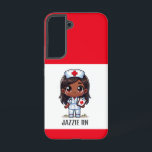 Niedliche Manga Black Nurse Brown Hair und Augen C Samsung Galaxy Hülle<br><div class="desc">Dieses Handy für Krankenschwestern verfügt über eine niedliche Manga Black Krankenschwester mit braunem Haar und braunen Augen mit einem Krankenschwestern Kappe und Outfit mit einem Namen zu personalisieren und rote Ränder. Ideal für Krankenschwestern oder Krankenpfleger. Bild generiert mit KI.</div>