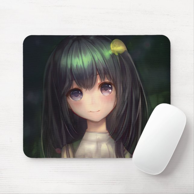 Niedliche Manga Girl Waifu Kawaï Anime Mousepad (Mit Mouse)
