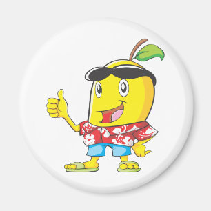 Niedliche Mango in den hawaiischen Daumen des Magnet