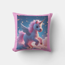 Niedliche Märchenjunge Einhorn Rose Fantastische F Kissen