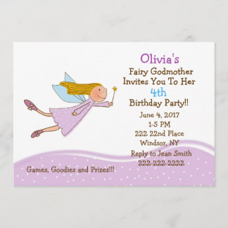 Niedliche Märchenmutter und Dots zum Geburtstag Ei Einladung