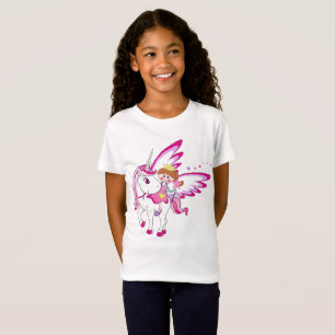 Niedliche Märchenprinzessin auf Einhorn - Magische T-Shirt