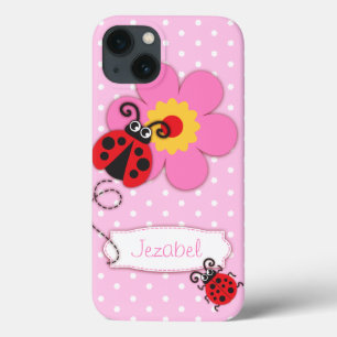 Niedliche Marienkäfermädchen nennen rosa ipad Case-Mate iPhone Hülle