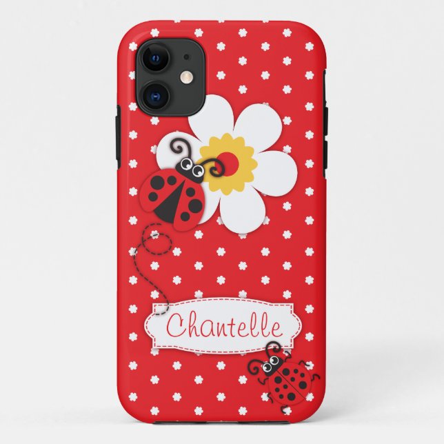 Niedliche Marienkäfermädchen nennen roten iphone 5 Case-Mate iPhone Hülle (Rückseite)