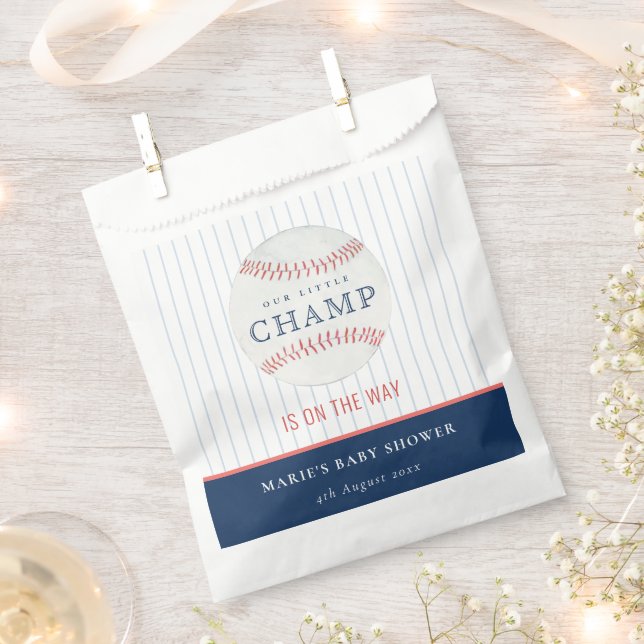 Niedliche Marine unsere kleine Champ Baseball Baby Geschenktütchen (Ausgeschnitten)