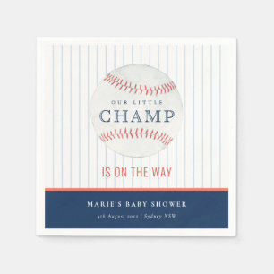 Niedliche Marine unsere kleine Champ Baseball Baby Serviette