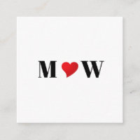 Niedliche Markierungen für rote Herzklopfe Monogra