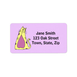 Niedliche Marshmallow-Chat-Adresse Adressaufkleber