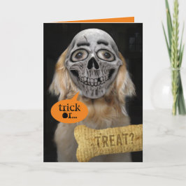 Niedliche Maskenkarte "Golden Retriever" Karte