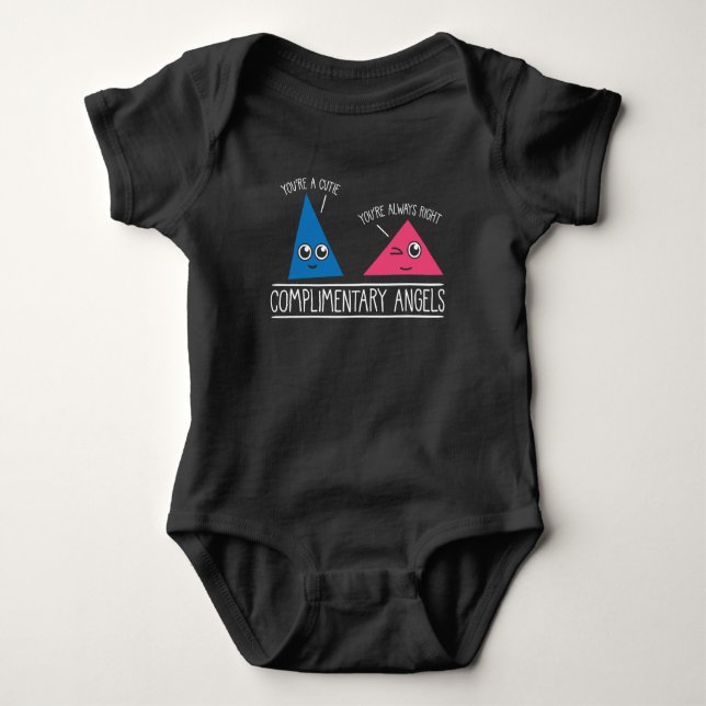 Niedliche Mathematiklehrer - Ergänzende Engel Baby Strampler (Vorderseite)