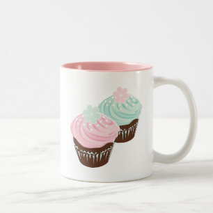 Niedliche mattierte Pastellkleine Kuchen Zweifarbige Tasse