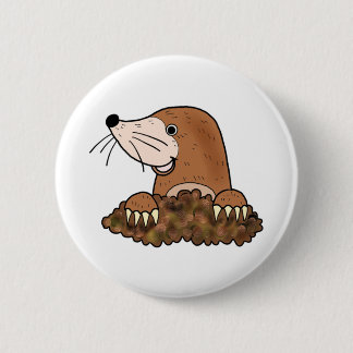 Niedliche Maulwurfkunst Button