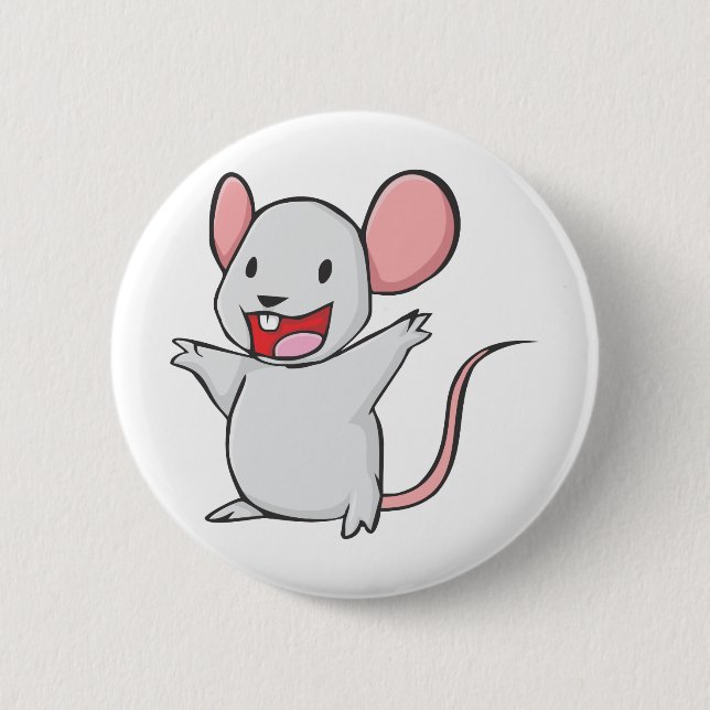 Niedliche Maus Button (Vorderseite)
