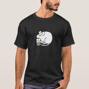 Niedliche Maus Chinesisches Horoskop trinken Boba- T-Shirt
