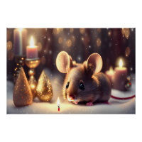 Niedliche Maus feiert Weihnachten