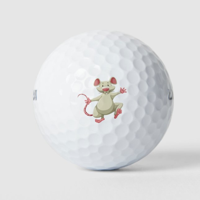 Niedliche Maus Golfball (Vorderseite)