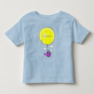 Niedliche Maus in der Gießkanne mit Ballon Cartoon Kleinkind T-shirt