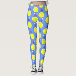Niedliche Maus in der Gießkanne mit Ballon Cartoon Leggings