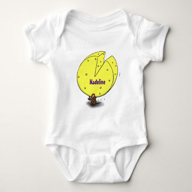 Niedliche Maus mit Cartoon-Abbildung Baby Strampler (Vorderseite)