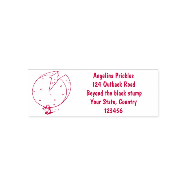 Niedliche Maus mit Cartoon-Abbildung Permastempel (Design)