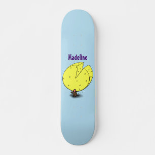 Niedliche Maus mit Cartoon-Abbildung Skateboard