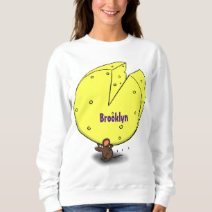Niedliche Maus mit Cartoon-Abbildung Sweatshirt