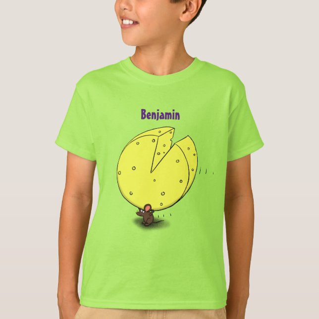 Niedliche Maus mit Cartoon-Abbildung T-Shirt (Vorderseite)