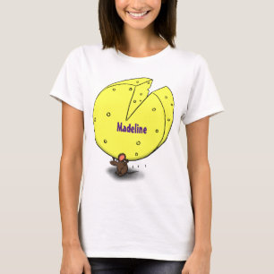 Niedliche Maus mit Cartoon-Abbildung T-Shirt