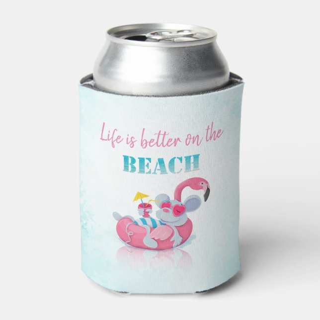 Niedliche Maus Stilvoller Strand Dosenkühler (Kanne Vorderseite)