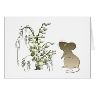 Niedliche Maus und Lilie des Tales