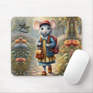 Niedliche Mäuse auf dem Weg zur Schule, personalis Mousepad