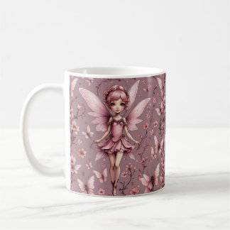 Niedliche Mauve Pixie Fairy Tasse