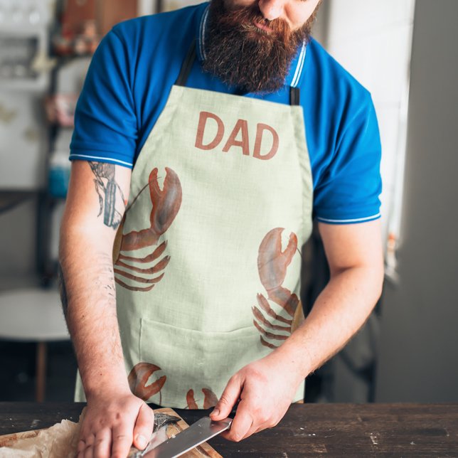 Niedliche Meeresfrüchte Rote Hummer Gewohnheitsmäß Schürze (Von Creator hochgeladen)