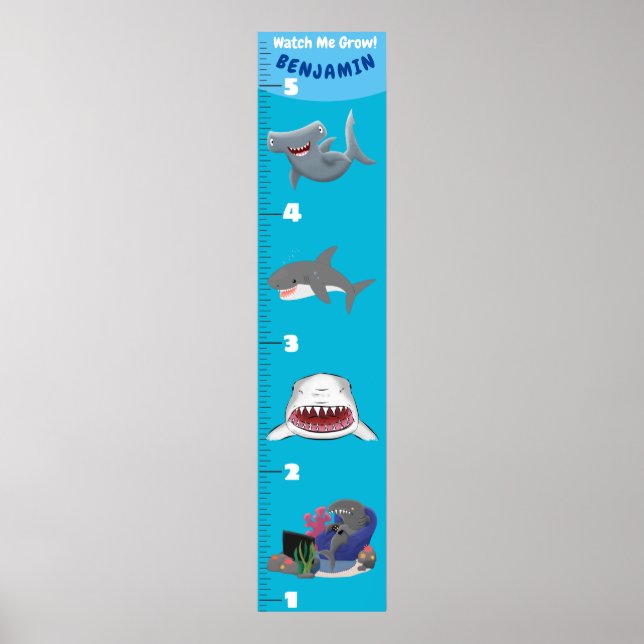 Niedliche Meereslebewesen Cartoon Poster (Vorne)