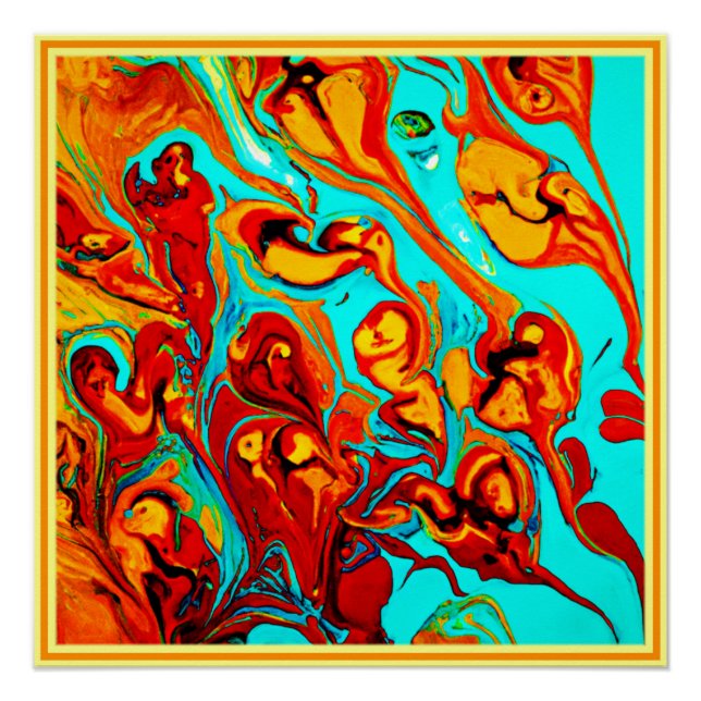 Niedliche Meeresmuster Kunst. Jetzt kaufen Poster (Vorderseite)