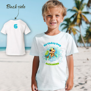 Niedliche Meeresschildkröte Geburtstagskinder-T -  T-Shirt