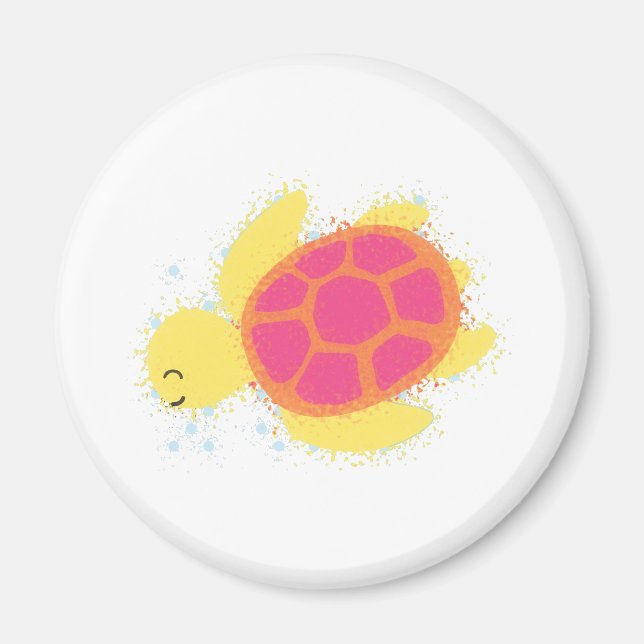 Niedliche Meeresschildkröte Magnet (Vorne)