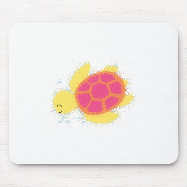 Niedliche Meeresschildkröte Mousepad (Vorne)