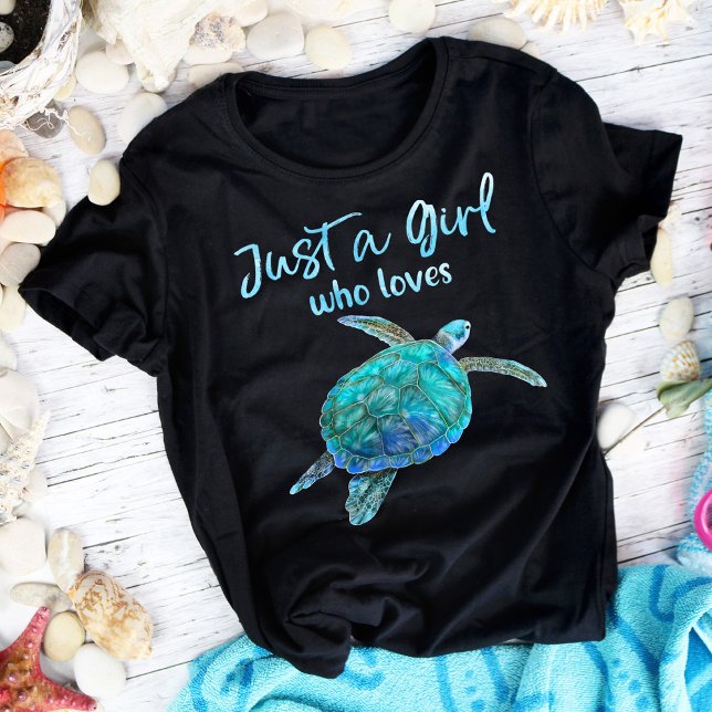 Niedliche Meeresschildkröte nur ein Mädchen, das L T-Shirt (Von Creator hochgeladen)