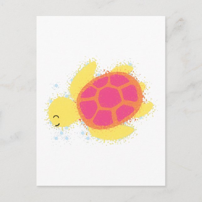 Niedliche Meeresschildkröte Postkarte (Vorderseite)