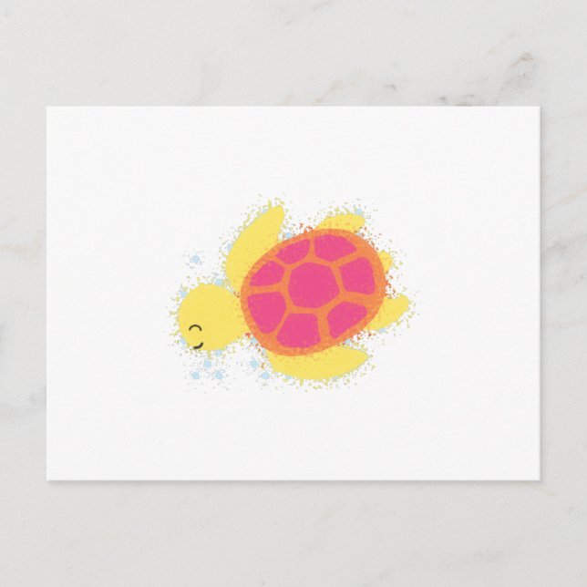 Niedliche Meeresschildkröte Postkarte (Vorderseite)