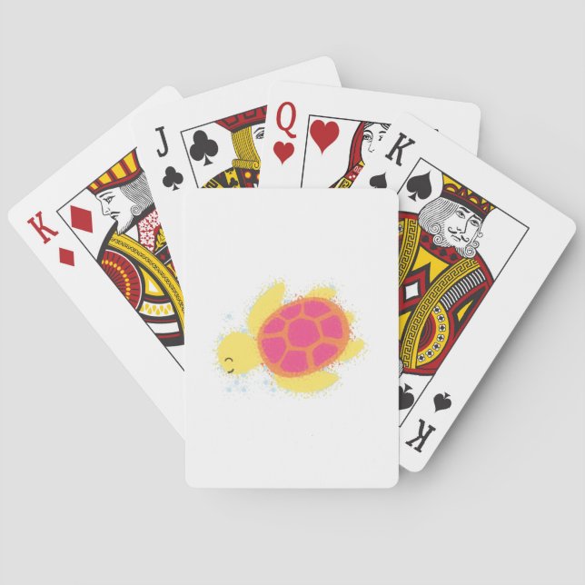 Niedliche Meeresschildkröte Spielkarten (Rückseite)