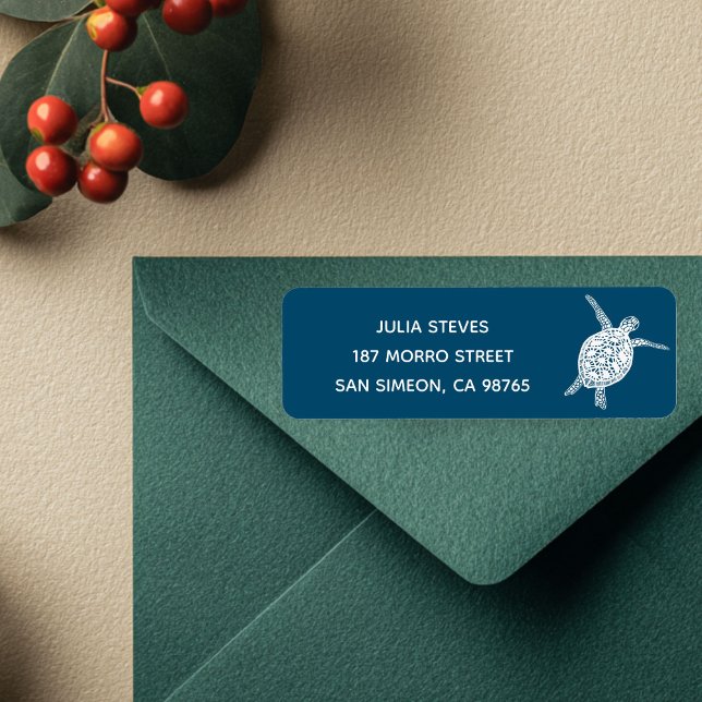 NIEDLICHE Meeresschildkröte Tortoise Honu Mailing (CUTE Sea Turtle Tortoise Honu CUSTOM Return Address Mailing Label
)